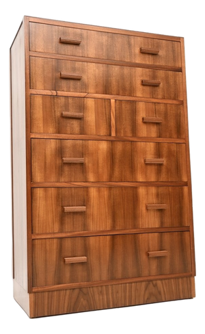 Art Deco Figured Walnut Chest of Drawers, 1930