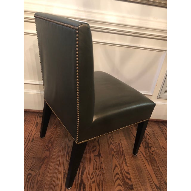 Modern Edelman Leather Custom Built Armless Dining Chairs Set of 5