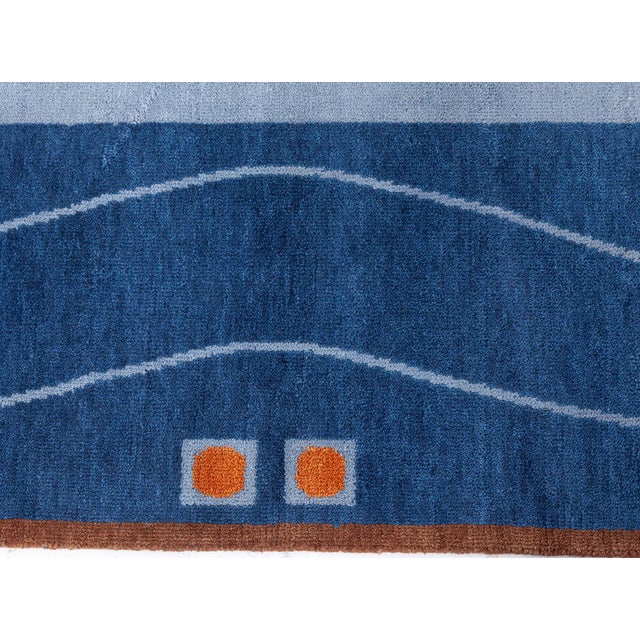 This striking modern rug draws inspiration from early 20th-century Viennese design, featuring a captivating interplay of...