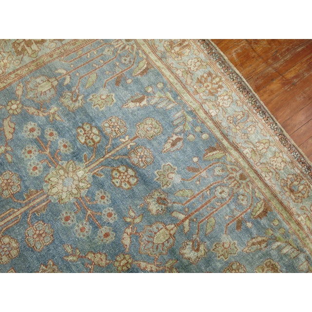 American Watery Blue Early 20th Century Malayer 1'3'' For Sale - Image 3 of 10