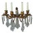 Mid 19th Century Grand Scale French Rococo Louis XV Gilt Bronze/ Heavy Cut Crystal Candle Holder Wall Sconce For Sale