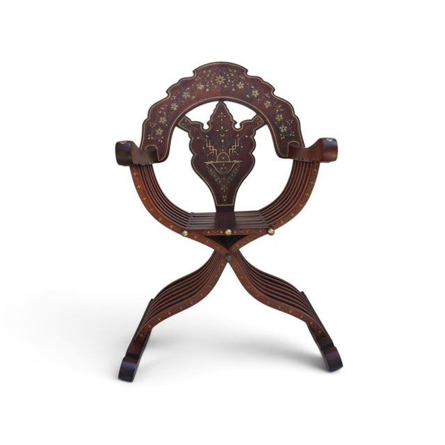 Vintage Savonarola Cedar Chair, 1950s For Sale - Image 3 of 18