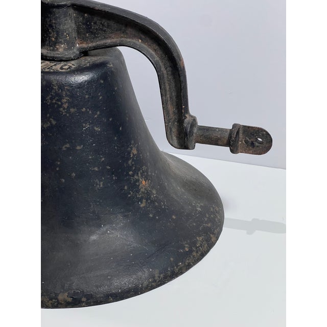 Farmhouse 19th Century Large Commemorative Cast Iron Bell For Sale - Image 3 of 9