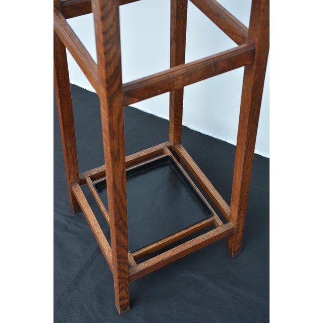 Industrial English Oak Coat Stand by Astrola, 1930 For Sale - Image 13 of 16