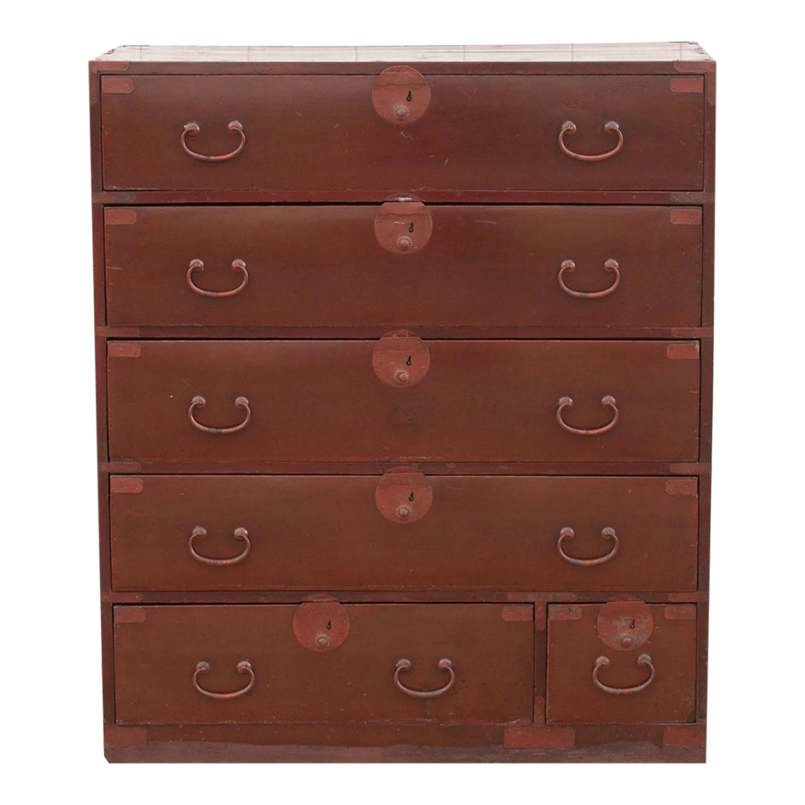 Antique Japanese Painted Tansu Dresser Chairish