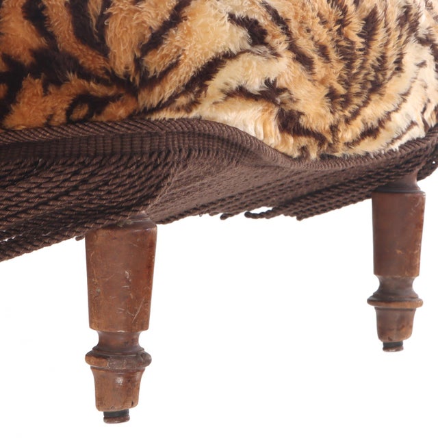 A French Lounge Chair With Faux Tiger Upholstery, 19th C. For Sale In Philadelphia - Image 6 of 6
