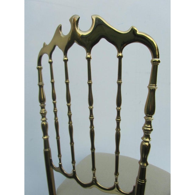 Italian Side Chair in Golden Brass by Giuseppe Gaetano Descalzi for Chiavari, 1950s For Sale - Image 6 of 11
