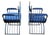 1960s Mid-Century Modern Savonarola Chairs with Blue Velvet Upholstery, 1960s, Set of 2 For Sale - Image 5 of 11