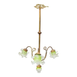 1930s Art Nouveau Chandelier For Sale