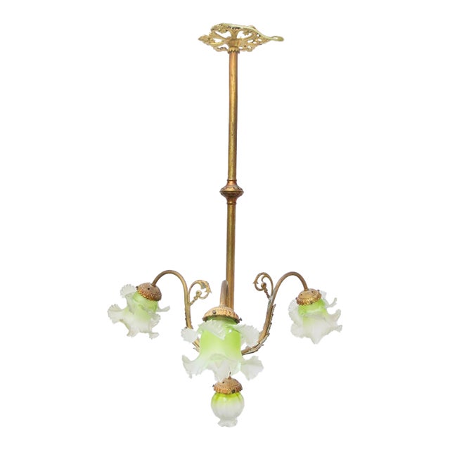 1930s Art Nouveau Chandelier For Sale