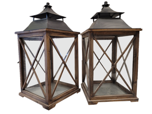 Vintage French Lanterns in Forja, Set of 2