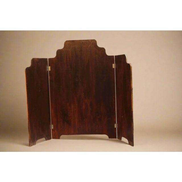 Wood Antique 3 Panel Fireplace Screen | 19th Century Country Scene For Sale - Image 7 of 8