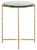 Metal Tengah Round Glass Accent Table in Green / Brass For Sale - Image 7 of 8