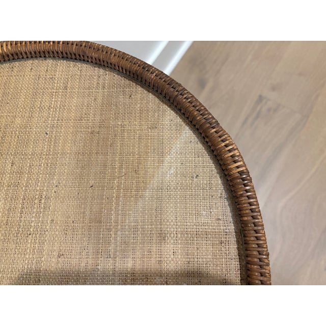 Vintage Palm Beach Style Rattan & Bamboo Side Table For Sale - Image 16 of 17