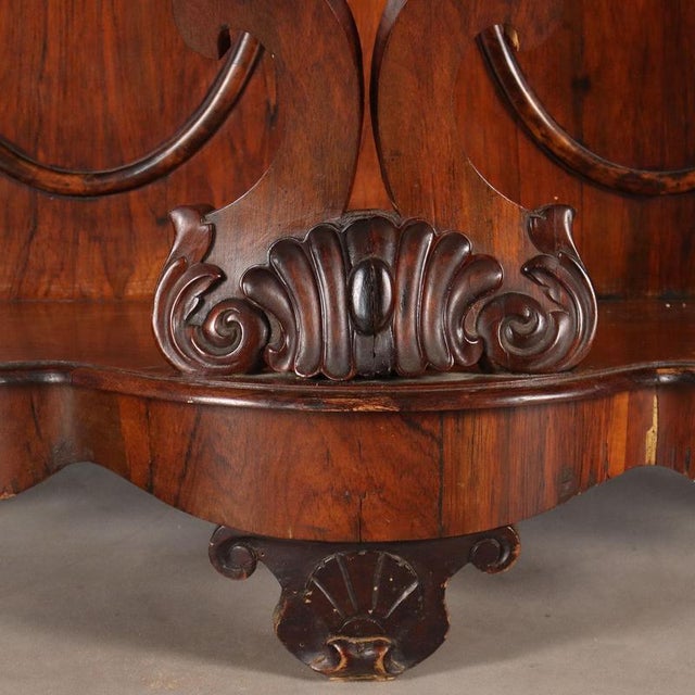 Wood Antique Louis Philippe Console in Violet Wood and Marble, 19th Century For Sale - Image 7 of 11
