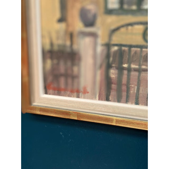Mid-Century Modern Gunnar Svensson, Urban Street, 1960s, Oil on Canvas, Framed For Sale - Image 3 of 16