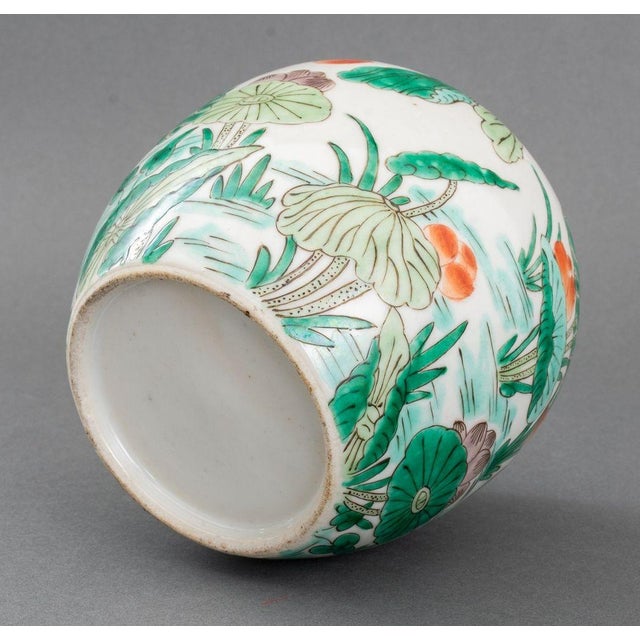 Chinese Chinese Famille Verte Porcelain Vase For Sale - Image 3 of 4