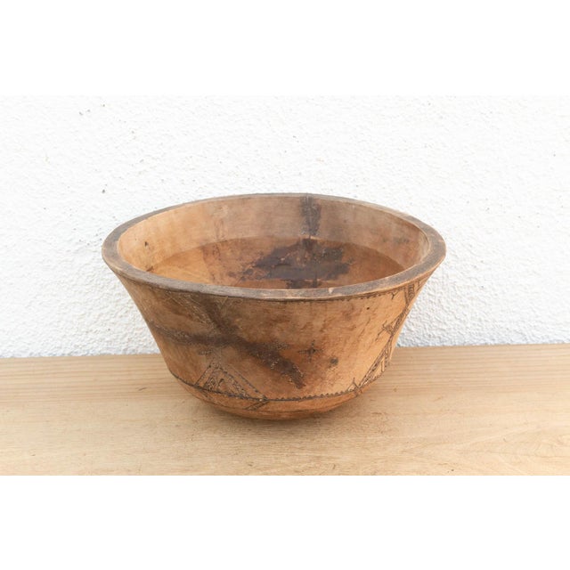 African Rustic Handcarved African Bowl For Sale - Image 3 of 8