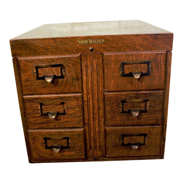Vintage Shaw Walker Library Bureau Filing Cabinet For Sale