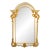 Italian Gilt Wood & Paint Decorated Frame Hanging Wall Beveled Mirror For Sale