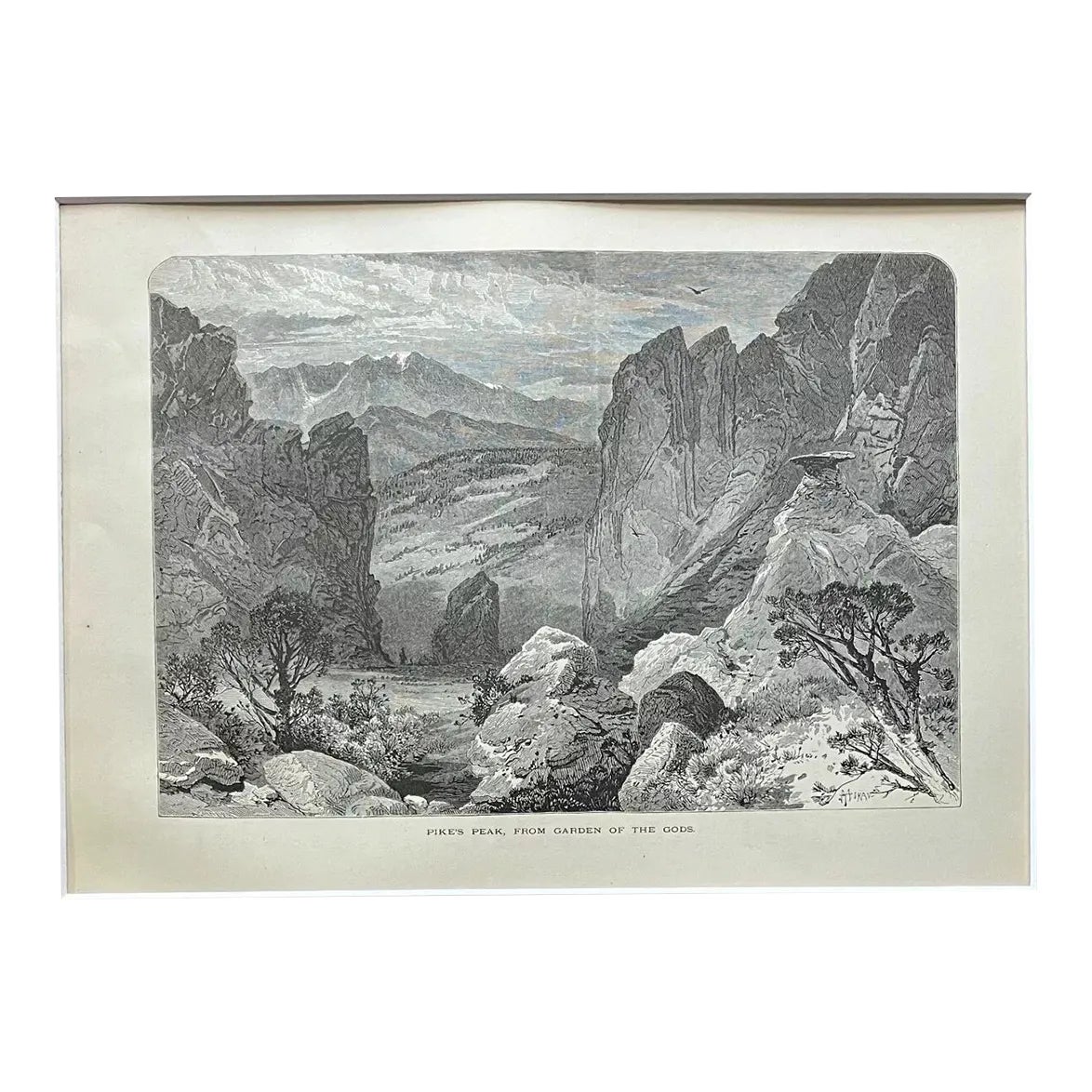 Antique 1874 Wood Engraving, 