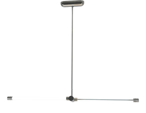 Steel Pipe Hanging Lamp, Germany, 1970s