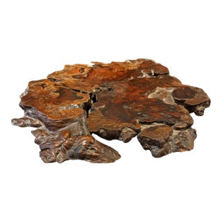 19th Century Japanese Burl Wood Dai For Sale