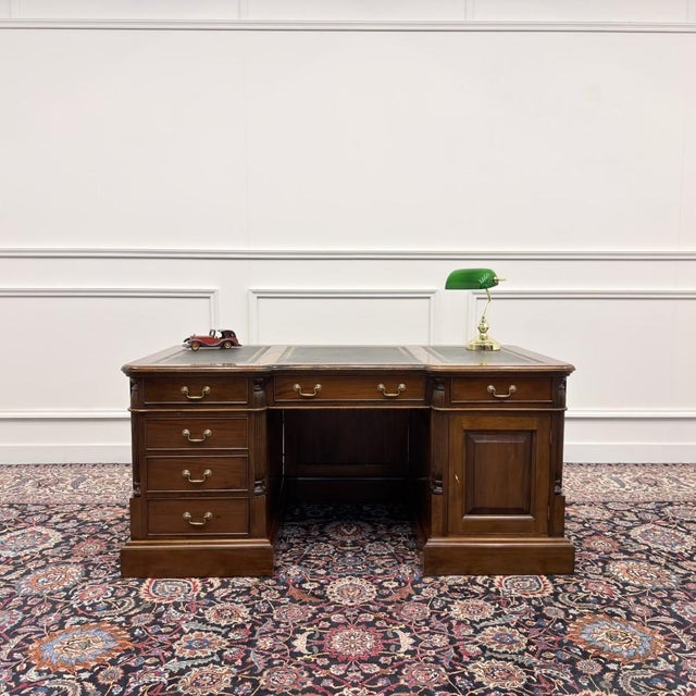 About this CClassic English Chesterfield Desk with Backboard Classic and Elegant | Antique desks in English, Classic, and...