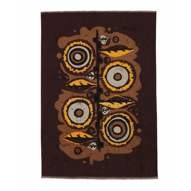 Mid-Century German Pop Art Screen-Printed Wall Hanging by Traute Sänger, 1970s For Sale - Image 4 of 4