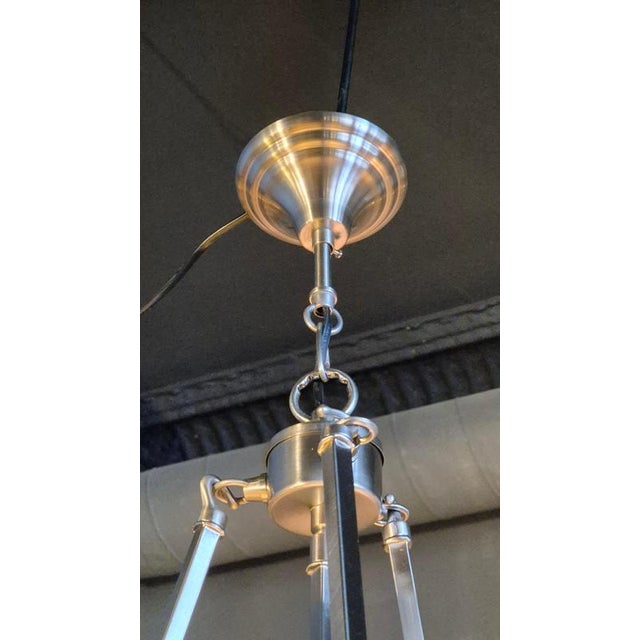 Late 20th Century French Art Deco Style Pendant Light by Vianne For Sale - Image 9 of 12