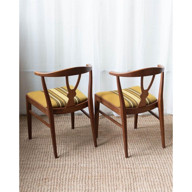 Mid-Century Modern 1970s Danish Wood and Wool Dining Chairs - Set of 4 For Sale - Image 3 of 16