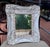 White French Country Wall Mirror Features a Heavily Distressed White Frame With Gold Trim For Sale - Image 8 of 15