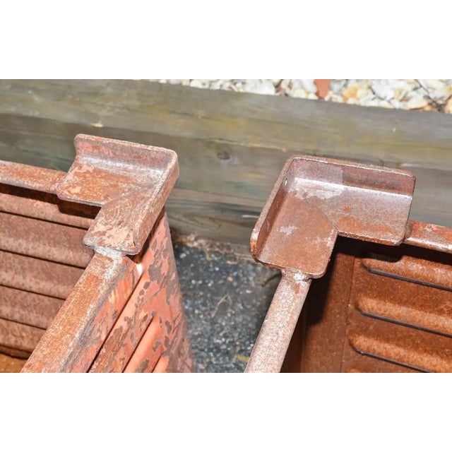 Pair of Vintage Painted Steel Container Planters For Sale - Image 4 of 4