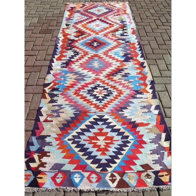 Traditional 1960s Vintage Turkish Handknotted Runner Rug - 43"x117" For Sale - Image 3 of 11