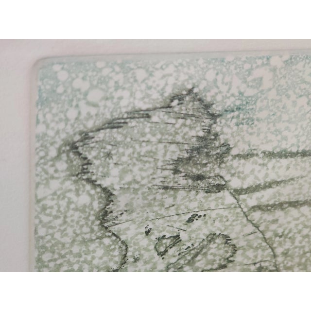 1982 "Rush Hour Blizzard" Abstract Framed New York Cityscape Wash Etching by Gerard Lehner For Sale - Image 4 of 12