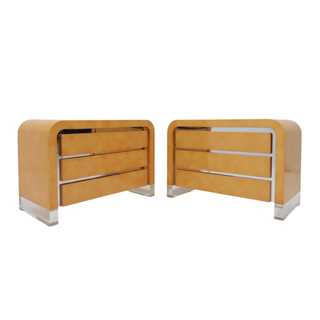 1970s Pair of Vladimir Kagan Nightstands For Sale - Image 5 of 12