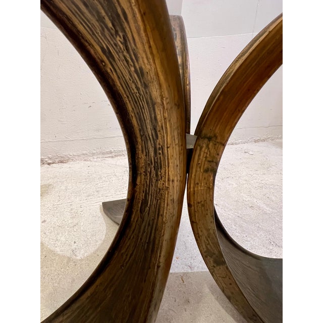 Brutalist Brass Side Table, 1980s For Sale - Image 4 of 5