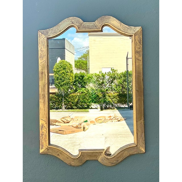 Vintage Carved Gilt Mirror For Sale In West Palm - Image 6 of 12