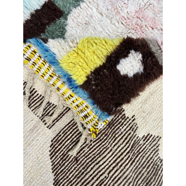 Contemporary Abstract Moroccan Mrirt Rug For Sale - Image 9 of 9