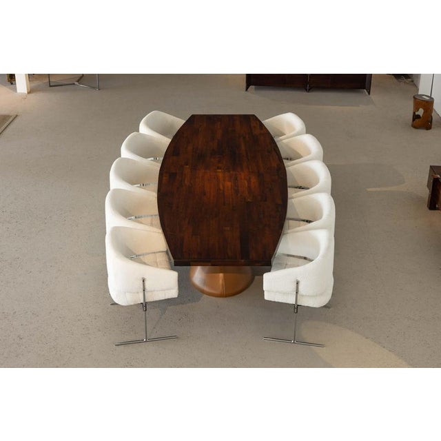 This rare and impressive set of ten “Senior” armchairs, designed by renowned Brazilian designer Jorge Zalszupin and...