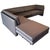 The sectional sofa with Lucite supporting legs features three units, a right arm section, a middle corner return and an...