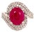 Natural Ruby Diamond Ring 14k Gold 6.32 TCW GIA Certified For Sale