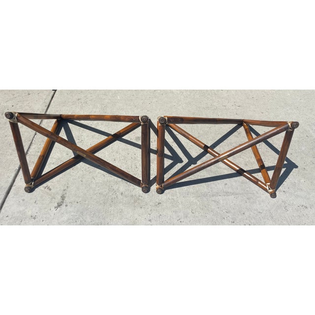 Authentic McGuire Vintage Rattan Desk or Dining Table, Organic Modern Design For Sale - Image 11 of 14