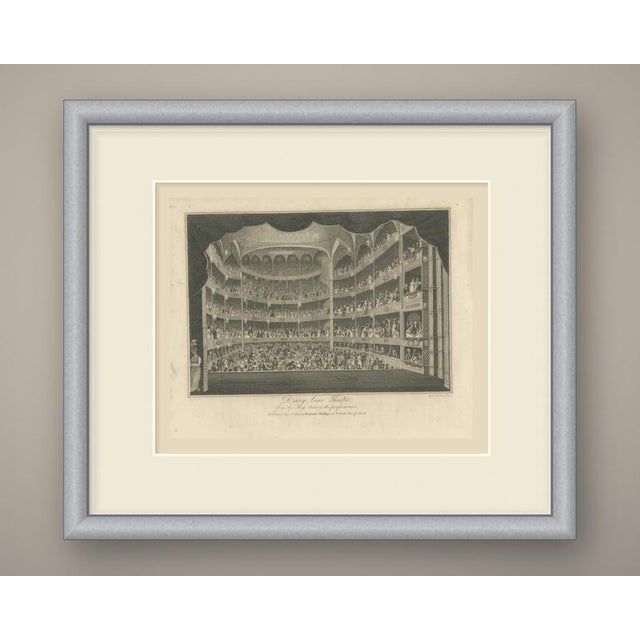 This is an original antique copper engraving, uncolored, lettered "Drury Lane Theatre, from the Stage during the...