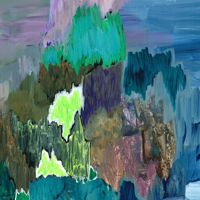 Abstract Contemporary Abstract Acrylic on Hahnemühle Paper Painting "P27.2024" by Antony Densham For Sale - Image 3 of 3