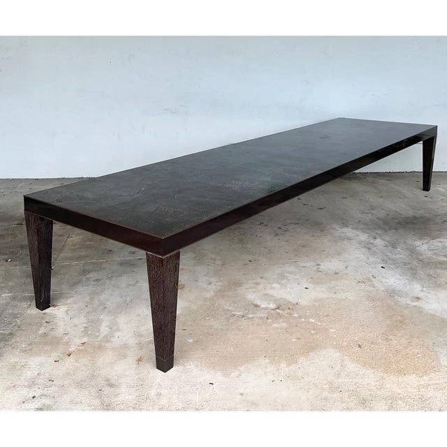 Vintage Monumental 15 Ft Cerused Wood Dining Table For Sale - Image 11 of 16