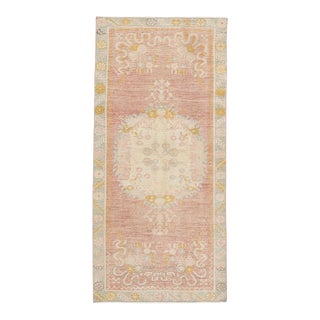 1940s Vintage Turkish Oushak Area Rug 2'9 X 5'11 For Sale