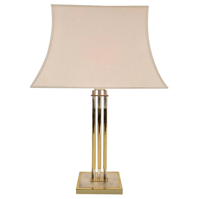 Brass Table Lamp from Deknudt, Belgium, 1978 For Sale