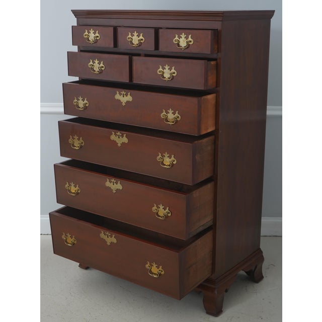 19th C. American Made Cherry Wood Chest of Drawers For Sale - Image 4 of 16