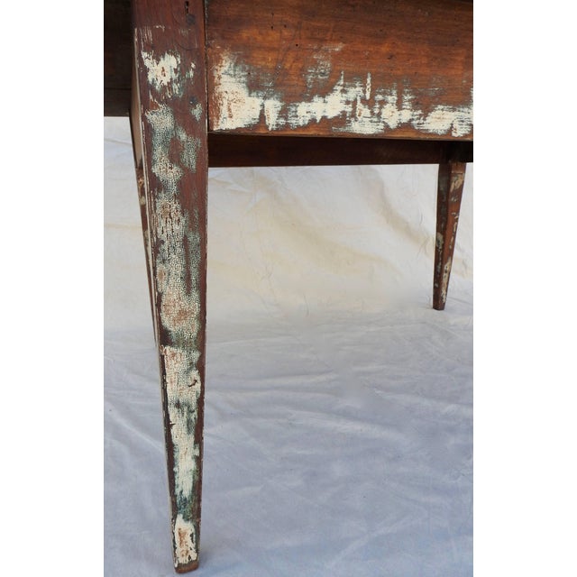 Early 20th Century Primitive Walnut Farm Table For Sale - Image 9 of 13
